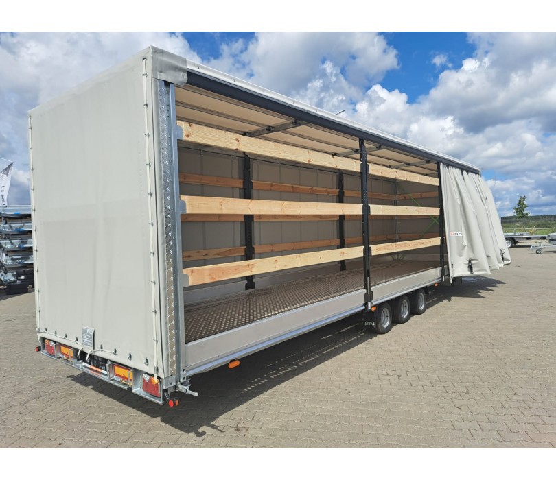 Remorque porte-voitures STIM avec rideau coulissant, PTAC 3500 kg, avec treuil électrique - Image 4