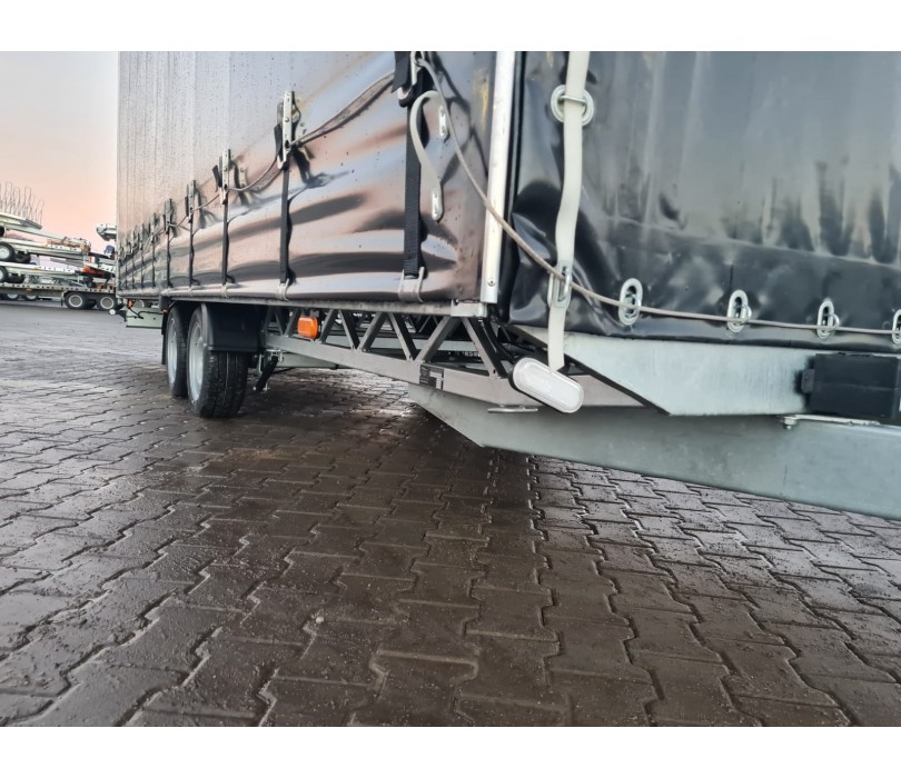 Remorque porte-voitures 620 x 210 x 240 cm avec rideaux coulissants sur 2 côtés, poids total autorisé en charge jusqu’à 3 500 kg, transporteur universel - Image 17