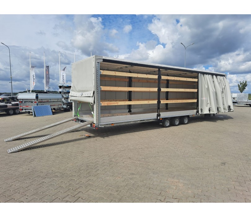Remorque porte-voitures STIM avec rideau coulissant, PTAC 3500 kg, avec treuil électrique - Image 9