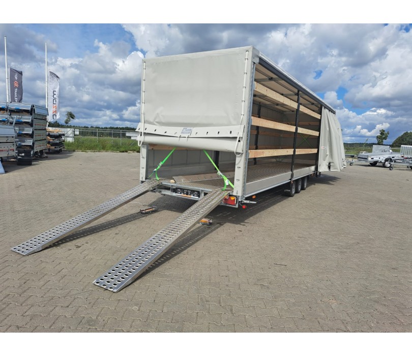 Remorque porte-voitures STIM avec rideau coulissant, PTAC 3500 kg, avec treuil électrique - Image 8