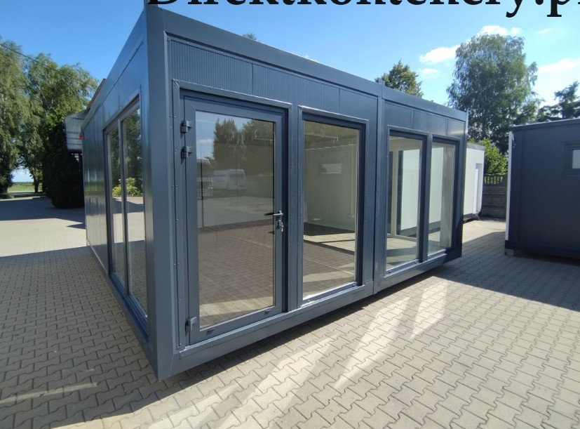 Conteneur social de bureau 6 × 6 m -36 m² avec WC et kitchenette