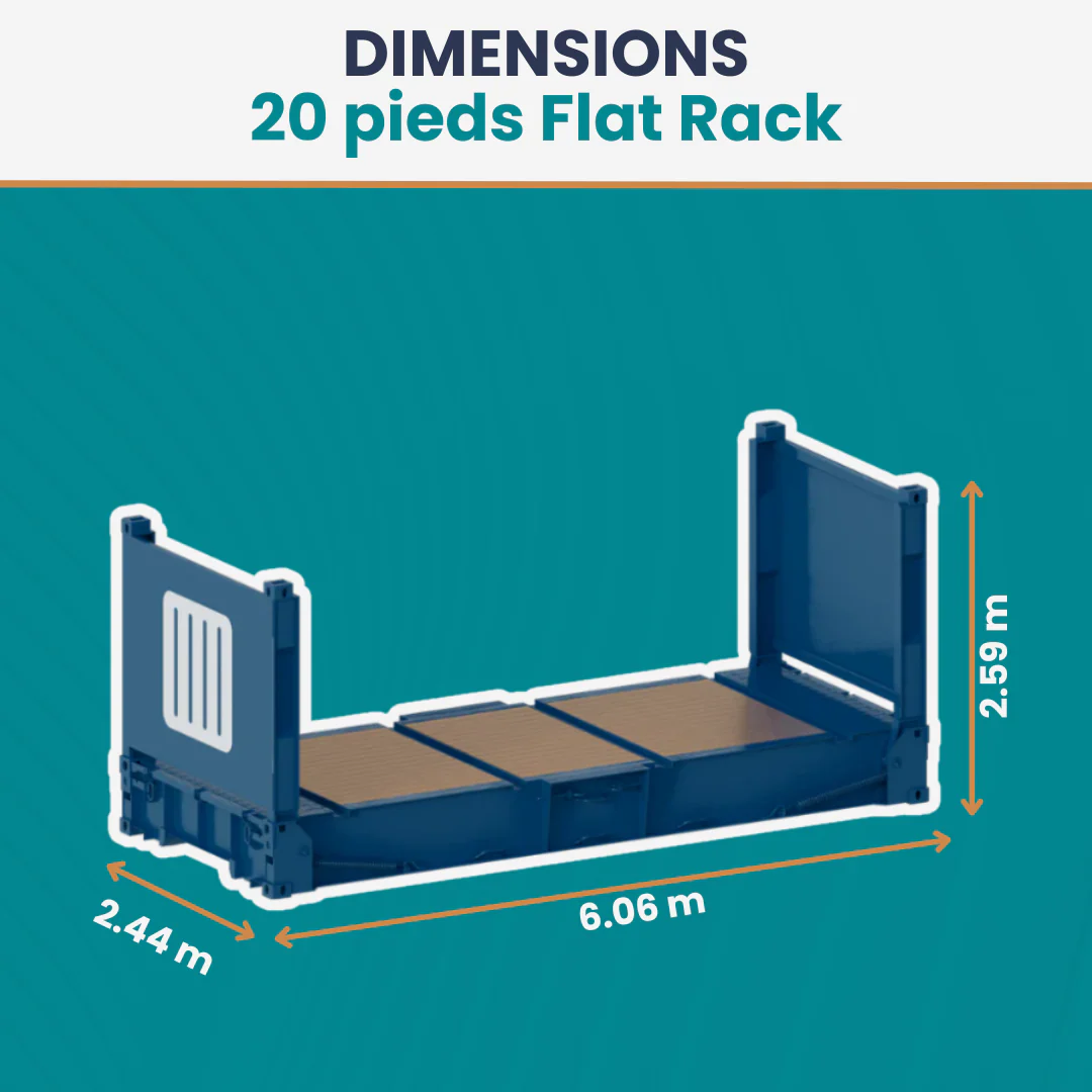 Conteneur 20 Pieds Flat Rack neuf - Image 2