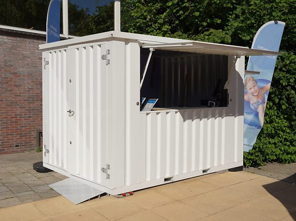 Container bar pliable XL 4 x 2 mètres RAL 9016