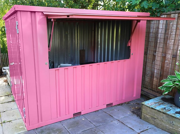 Container bar pliable 3 x 2m- Rose RAL 3014 - Image 4