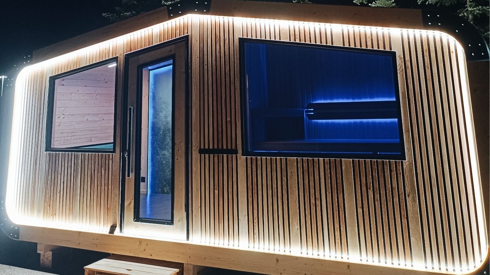 Sauna en bois de 11 m² avec espace de repos - Image 6