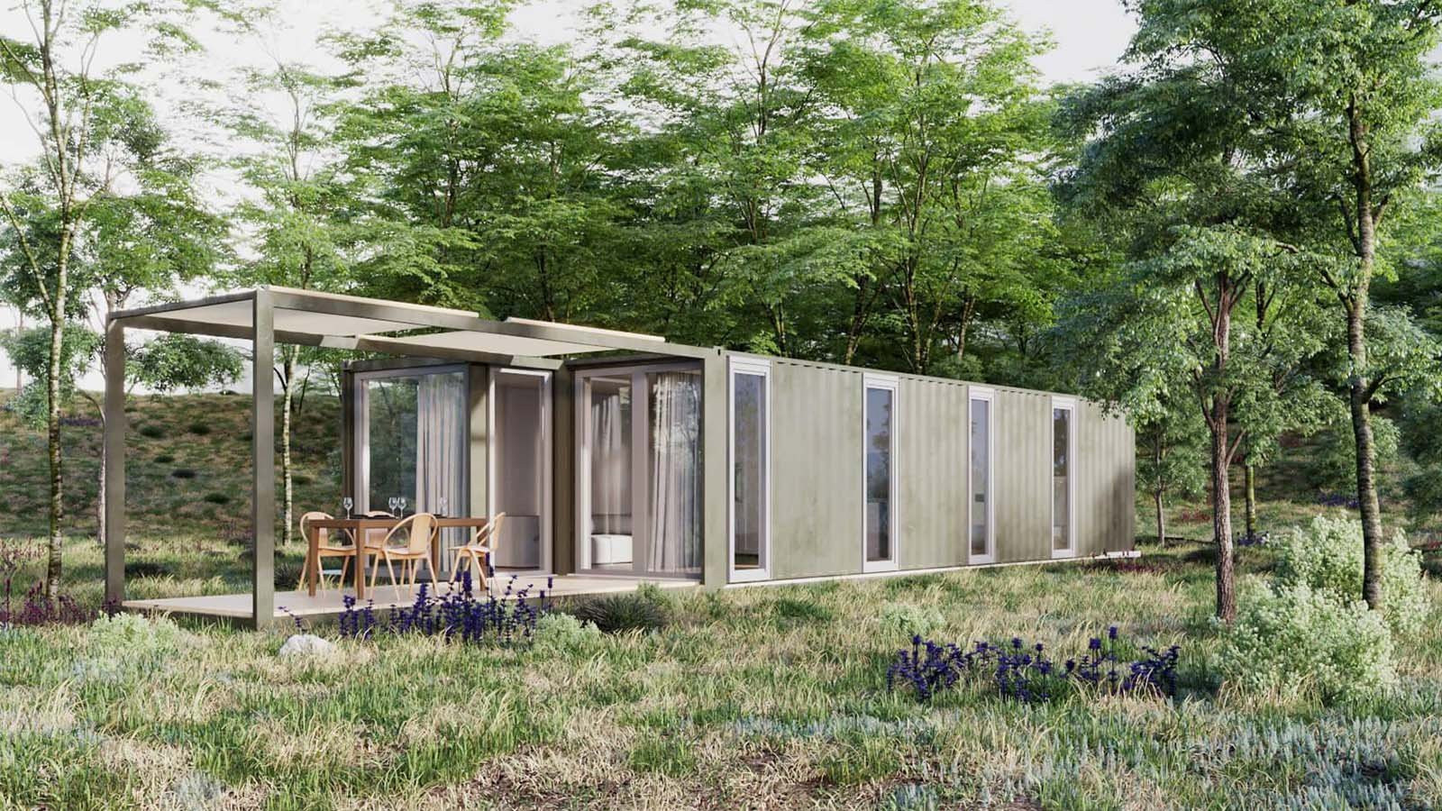 Maison en container d’expédition de 40 pieds de long - Image 5
